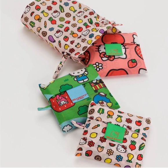 BAGGU Handbags - BAGGU Standard Reusable Bag Set - Hello Kitty Apple, Icons, Friends